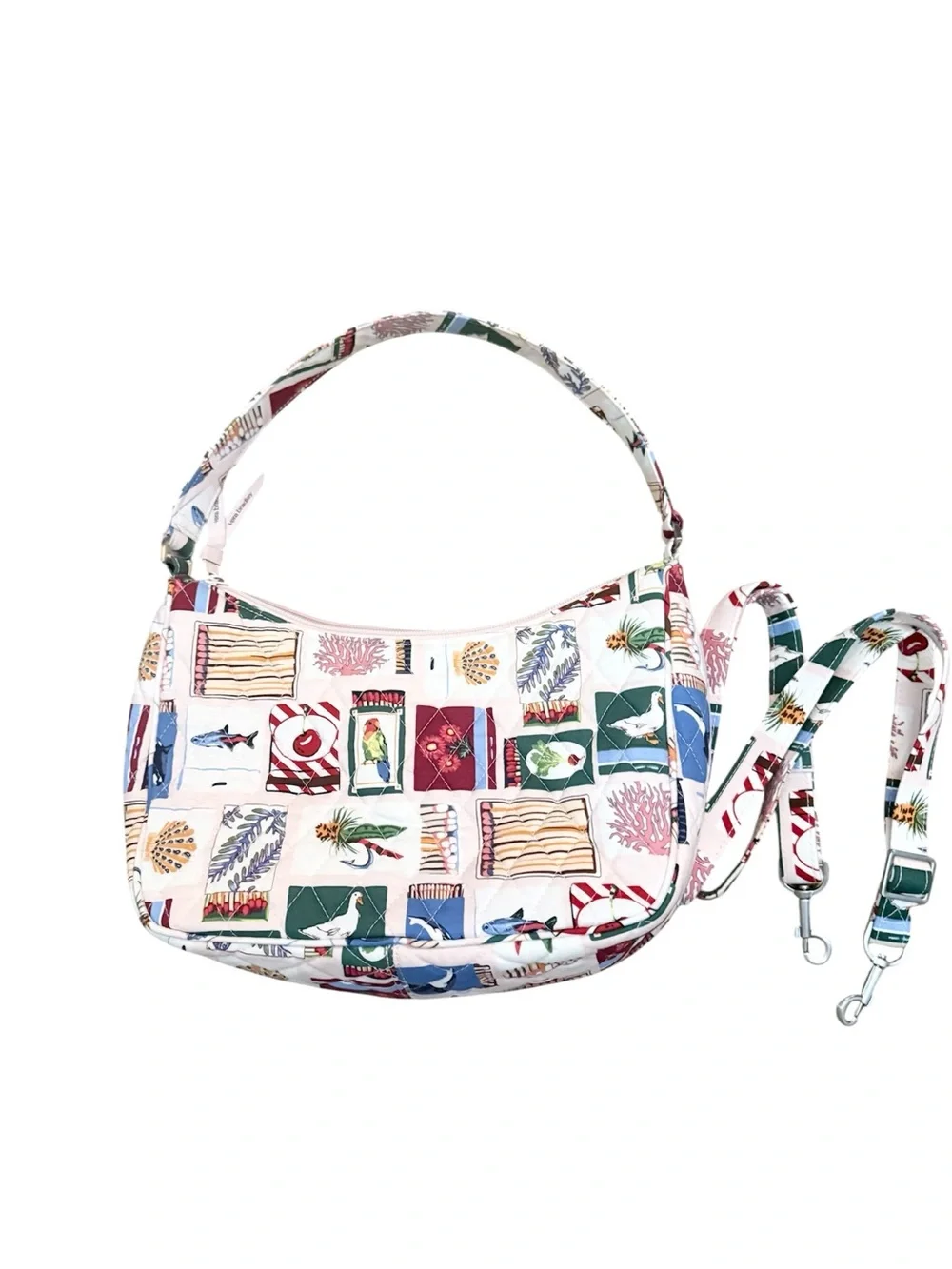 Vera Bradley White Multi-Color Patchprint Crossbody Bag - Picture 1 of 6